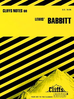 cover image of CliffsNotes on Lewis' Babbitt